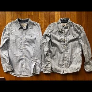 Stripe button down shirts, sz 8 boys